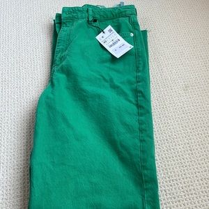 Green Zara jeans size EUR 40 USA size 8. Wide leg